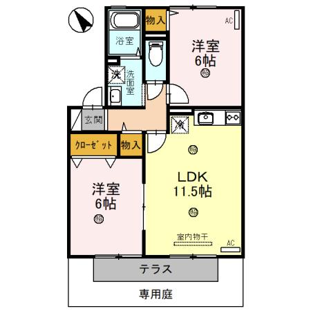 クラジールヤマザキ（102） 間取り図画像