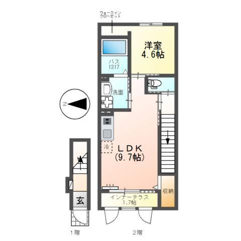 （仮称）甲南町葛木新築アパート 間取り図画像