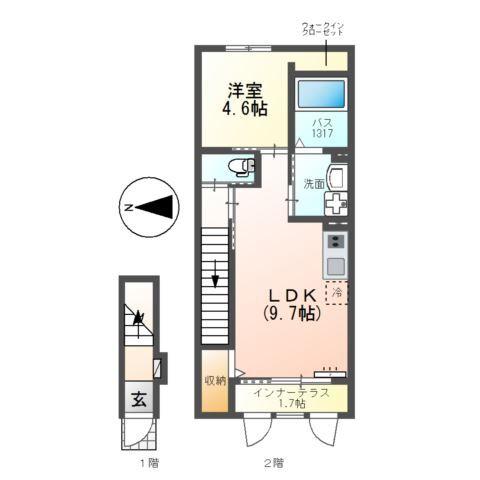 （仮称）甲南町葛木新築アパート 間取り図画像
