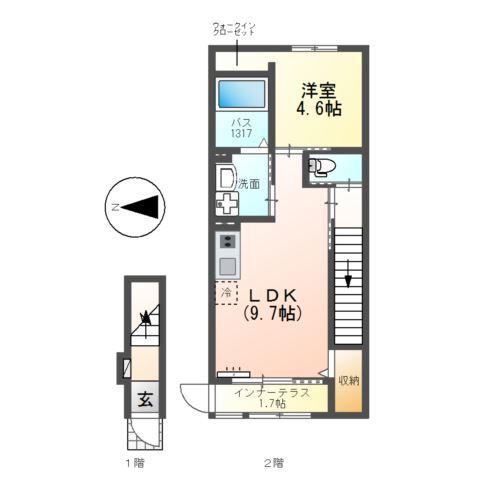 （仮称）甲南町葛木新築アパート 間取り図画像