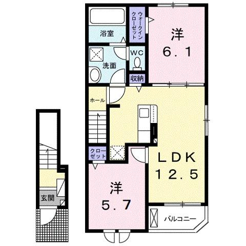 グランド　ソレイユ（205） 間取り図画像