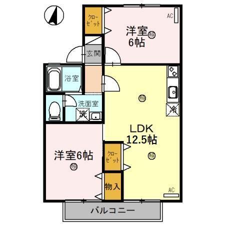 ジュネスヤマザキ（202） 間取り図画像