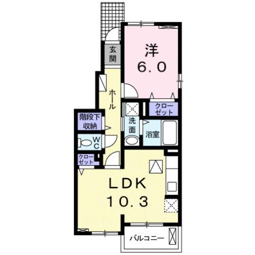 ＠三雲Ｃ（101） 間取り図画像