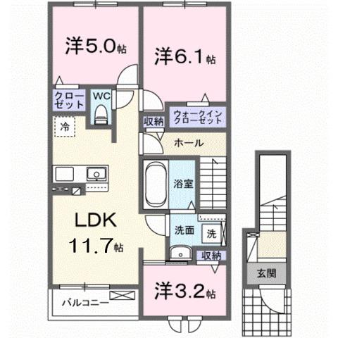 シンシア甲南Ⅱ（202） 間取り図画像