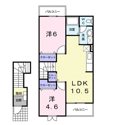 甲西サンライフＢ（201） 間取り図画像