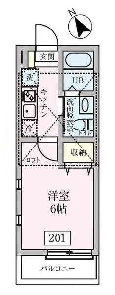 Forest Garden Nakayama（201） 間取り図画像
