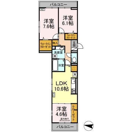 アベニール大倉山（203） 間取り図画像