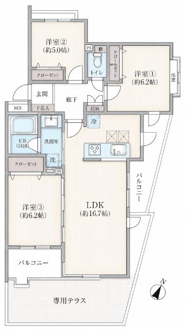 パーク・フォルム日吉 間取り図画像
