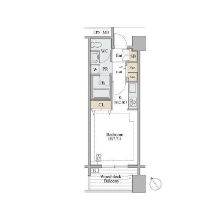 シャレール広尾　1号棟（1-605） 間取り図画像