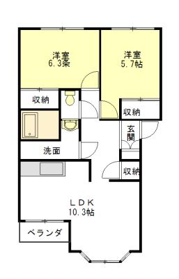 ハピネスあや 間取り図画像