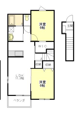 トリコローレ　ロッソ 間取り図画像