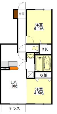 クレールシャンブルⅡ 間取り図画像