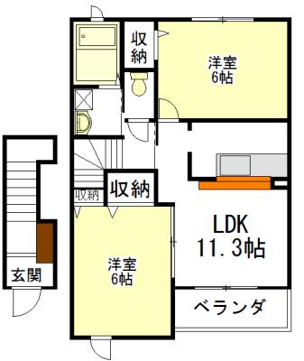 クレールⅡ 間取り図画像