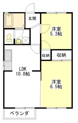 ヴィラコスモ　Ⅰ・Ⅱ 間取り図画像