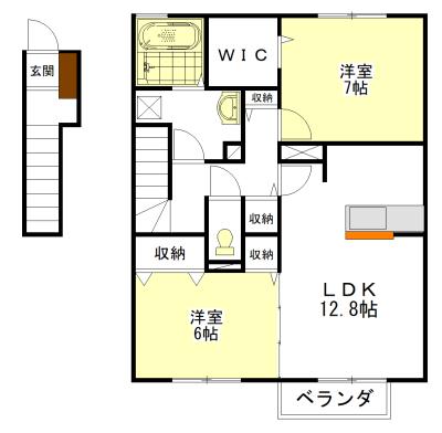 グレイスアベニュー一身田　C 間取り図画像