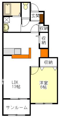 サニーハイツSEINAI　Ⅲ・Ⅳ 間取り図画像