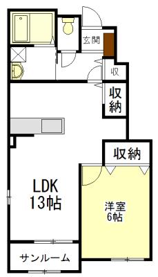 サニースクエア 間取り図画像