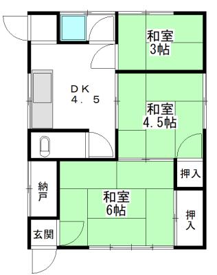 平治町貸家 間取り図画像