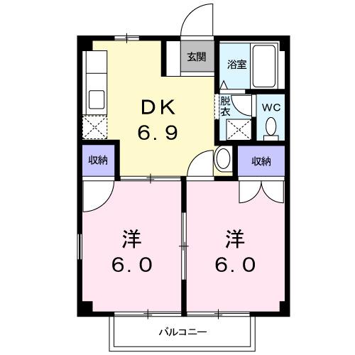 ニュ−シティ中須加Ｂ（103） 間取り図画像