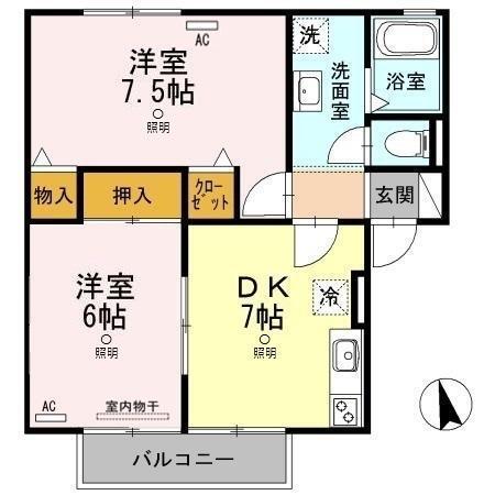 メゾンヴァントワァ　B棟（B101） 間取り図画像