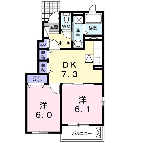 アンジュ．Ｋ（101） 間取り図画像