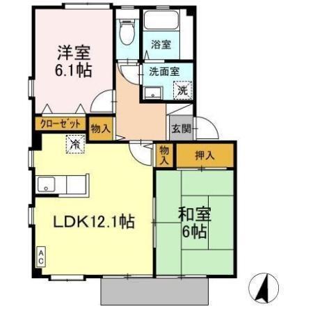 ピュア・ライフ　A棟（103） 間取り図画像
