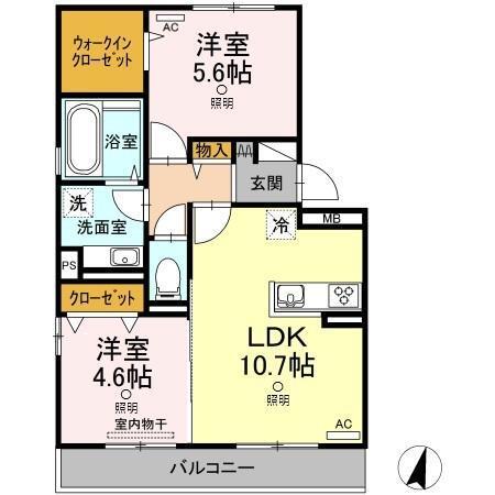 ヴェルデ溝口（202） 間取り図画像