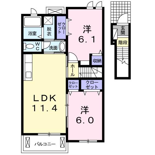 アンジュ．Ｋ（203） 間取り図画像