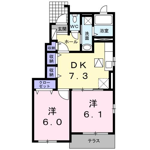 ライツェント・シックⅡ（101） 間取り図画像