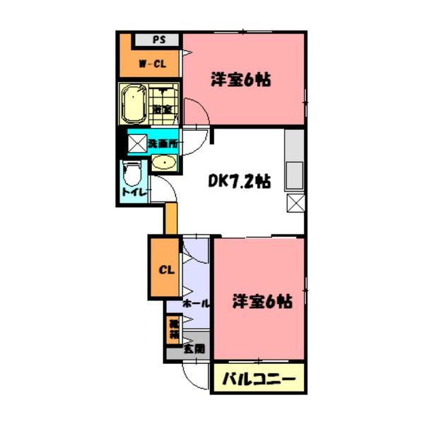 コスモグレイスＡ 間取り図画像