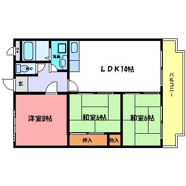清秀レジデンス 間取り図画像