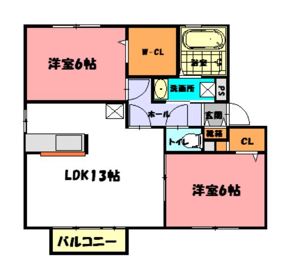 ヴィ　ボヌール 間取り図画像