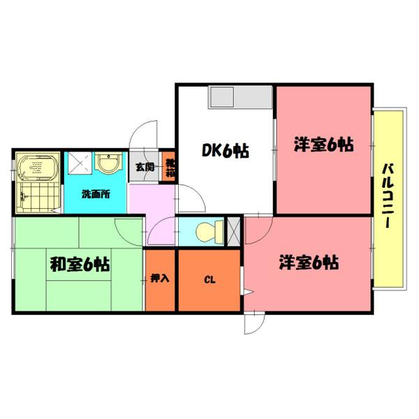 ドミール北開地 間取り図画像