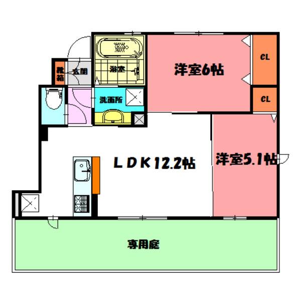 リバーハイム谷八木Ⅱ 間取り図画像