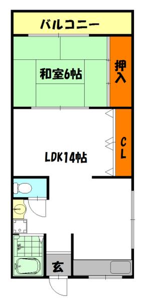波賀ハイツ 間取り図画像