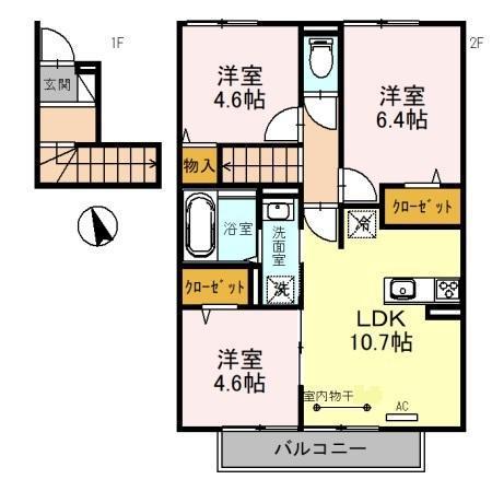 アルコバレーノⅧ 間取り図画像