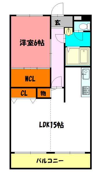 ＹＫハイツ宮の上 間取り図画像