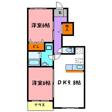 ノートルハウス2 間取り図画像