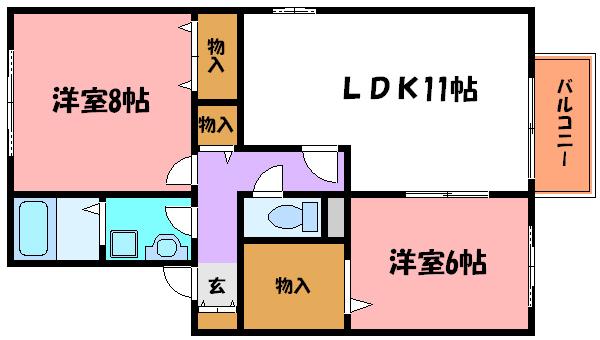 ラフィーネ二ツ屋 間取り図画像
