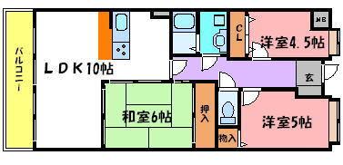 プラザハイツ二ツ屋 間取り図画像