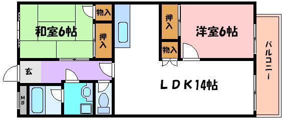 プレジオ王塚台 間取り図画像