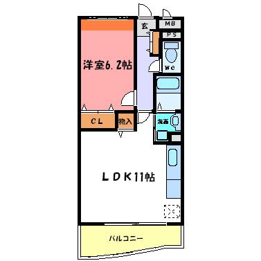 ボヌール有瀬 間取り図画像