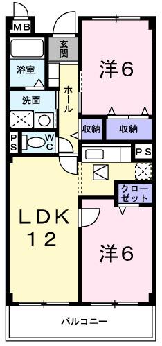 ささお弐番館 間取り図画像