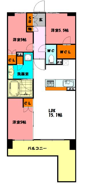 シエリアシティ明石大久保 間取り図画像