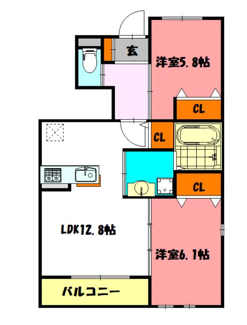 Casa Gluck 間取り図画像