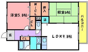 サウスビラＩＴＯ 間取り図画像