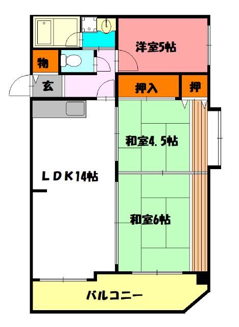 サングレイス西明石 間取り図画像