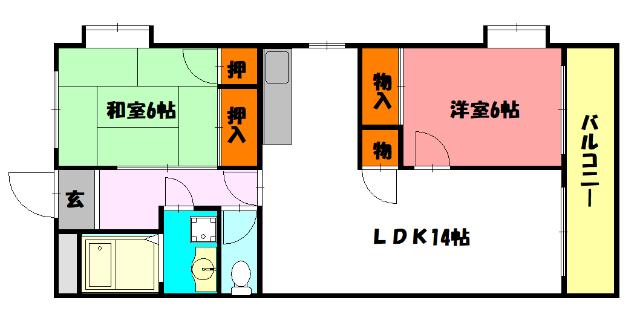 プレジオ王塚台 間取り図画像