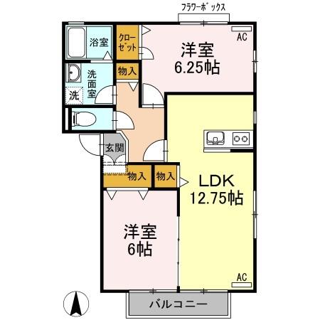 フォレスト（102） 間取り図画像