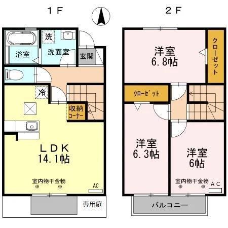 ドルチェ浅田（108） 間取り図画像